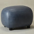 Elmer Faux Leather Ottoman – Round Navy Ottoman | Decorative Ottoman | Kinwell Furniture | Modern Faux Leather Furniture